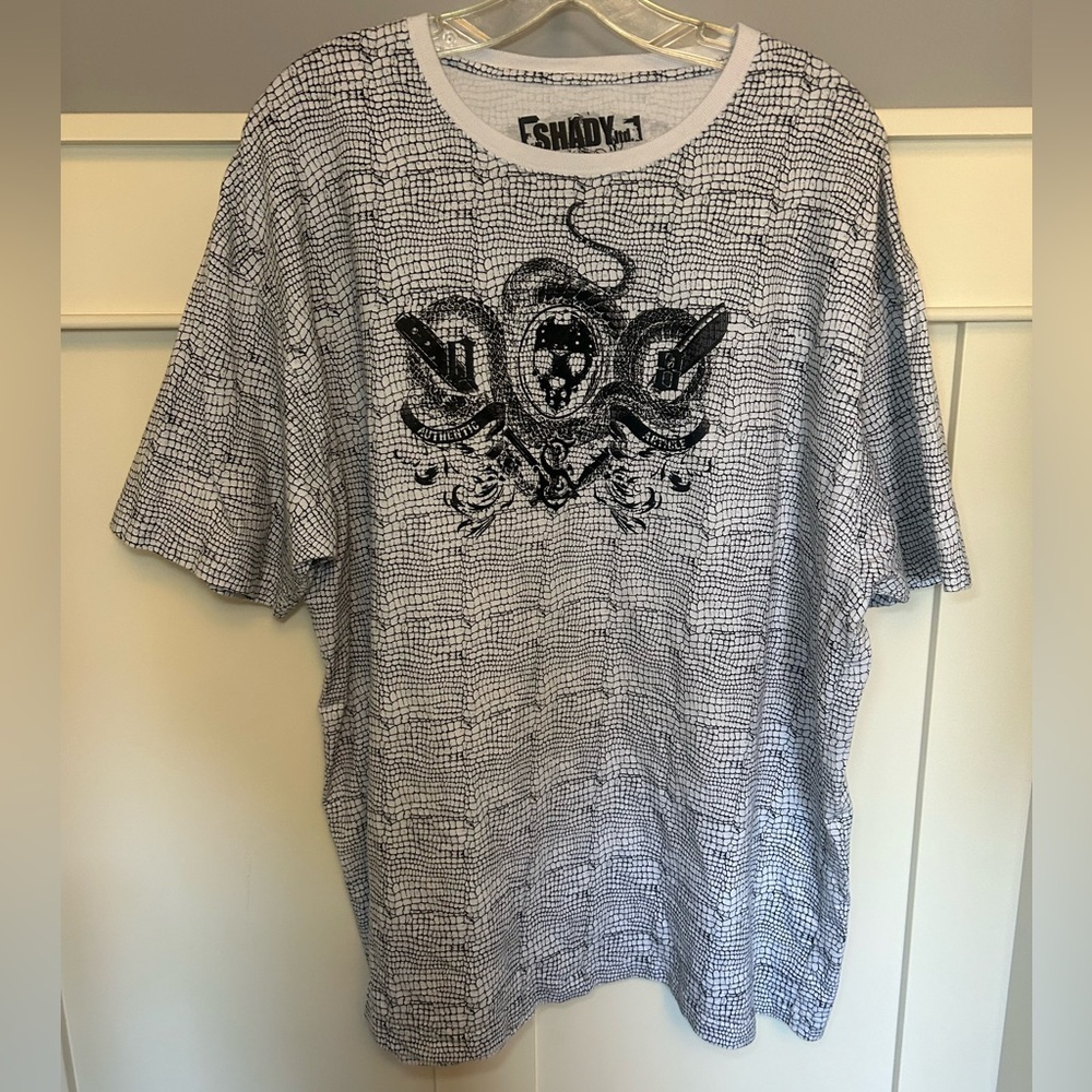 Shady Ltd snakeskin aop skull t-shirt